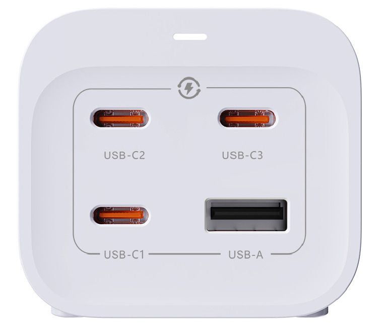 M. Schönenberger 24.21367WS USB-Desktop-Ladegerät 2300 W – USB-C×3, Micro-USB×1 – PD 3.0, QC 3.0, GaN – Weiss