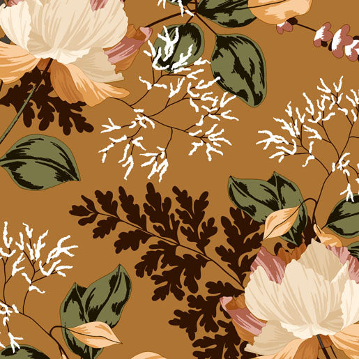 Paper + Design Servietten Blume Braun – 24 × 24 cm, 3-lagig – 20 Stück
