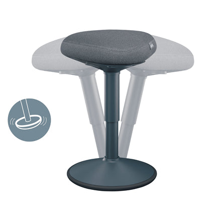 Leitz Hocker Ergo Active – Sitzhöhe 46 cm, 110 kg, Dunkelgrau