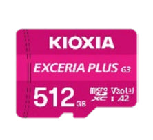 Kioxia EXCERIA PLUS G3 microSDXC 512 GB – UHS-I, Klasse 10, U3, V30, A2, 210/150 MB/s