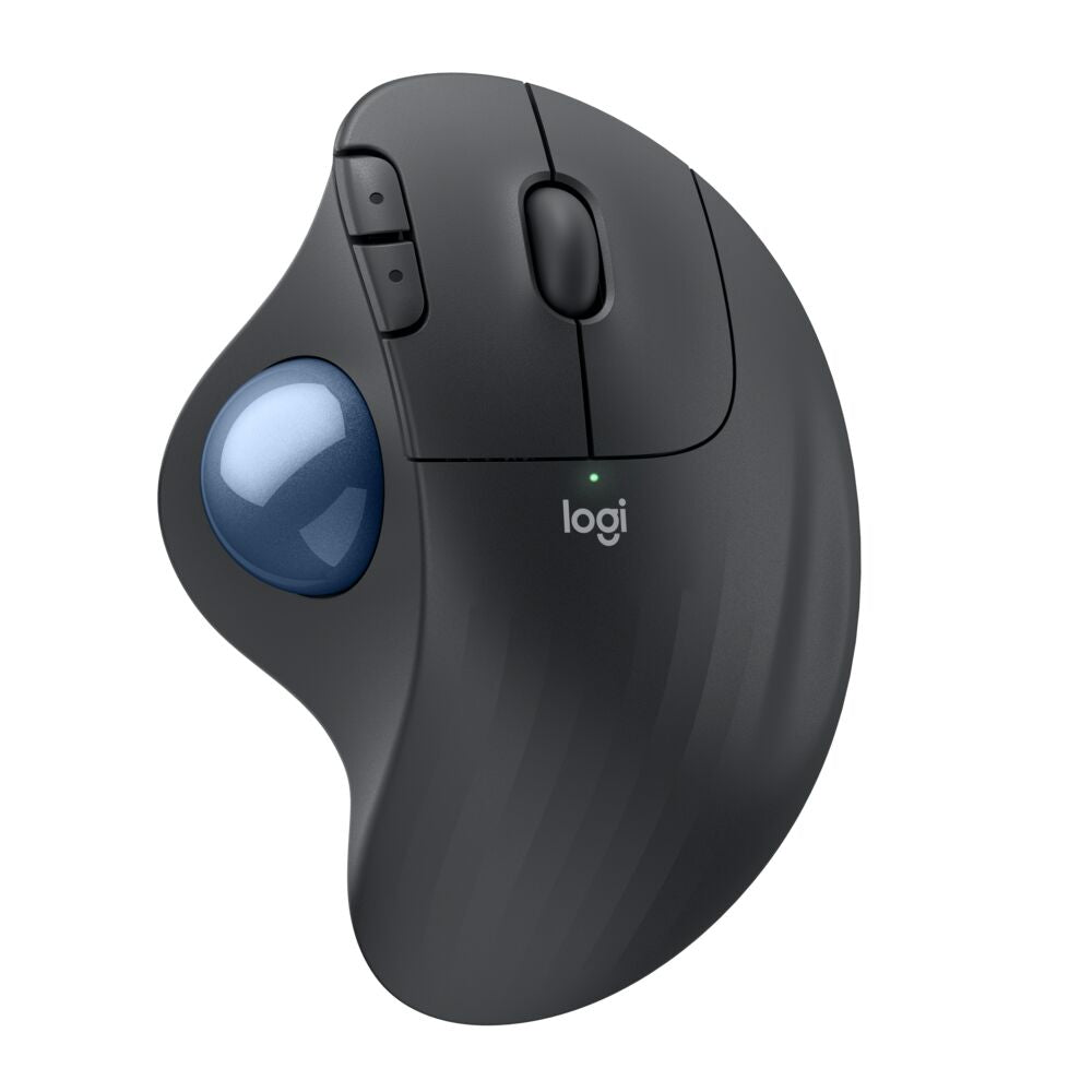 Logitech Ergo M575S Ergonomische Maus – kabellos, 5 Tasten, für Rechtshänder, Logi Bolt-Empfänger, schwarz
