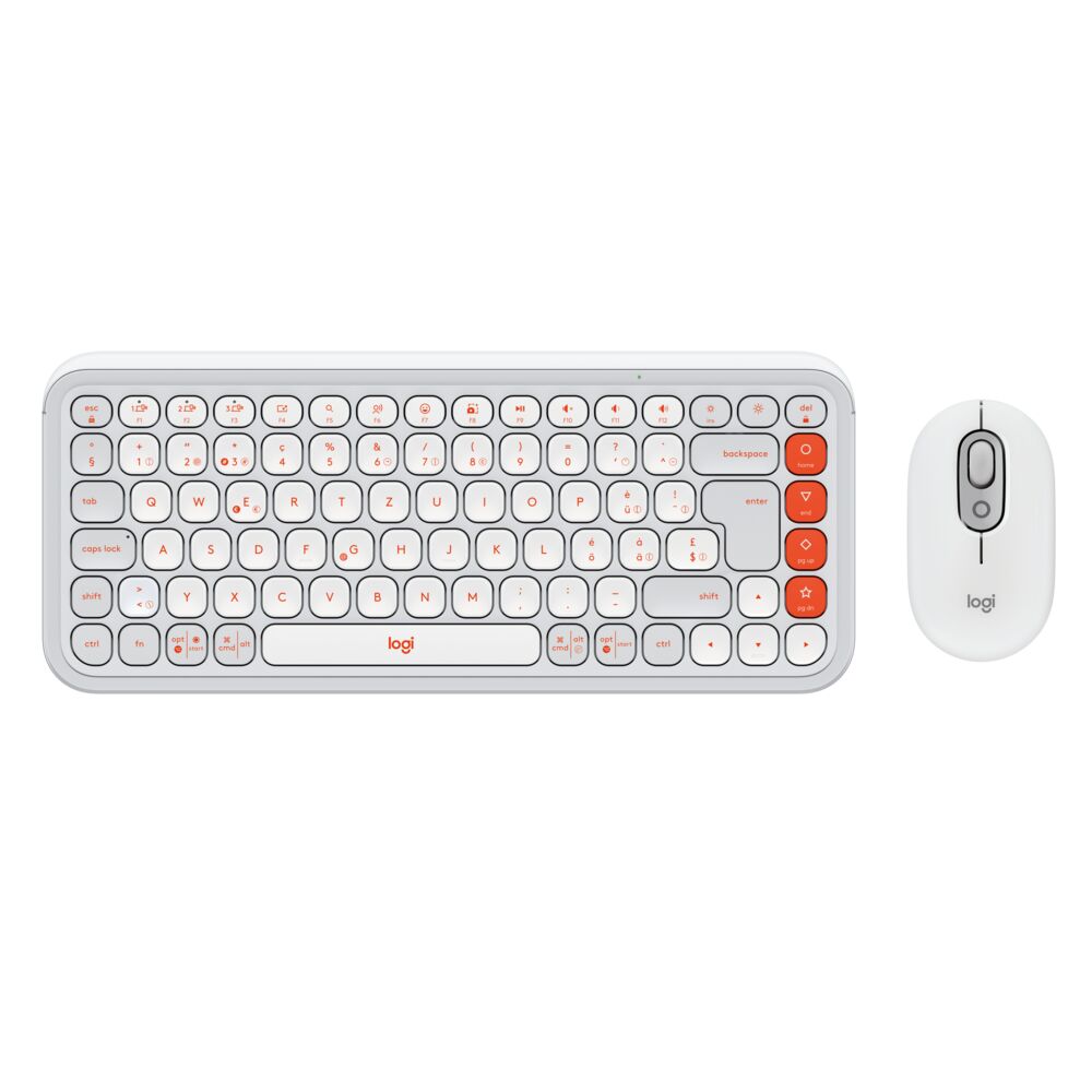 Logitech POP Icon (INTNL-973) – Tastatur, US-Layout (EN), Weiss