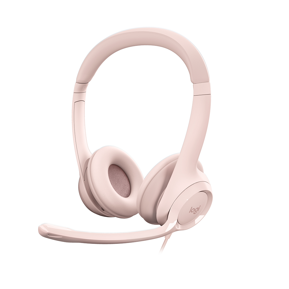 Logitech H390 – Headset – USB‑A – Pink – für PC/Mac
