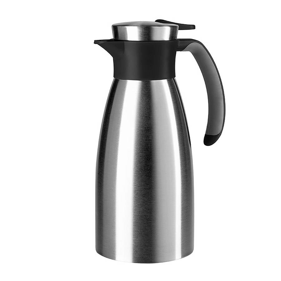 Emsa Thermoskanne – 1 l, 14,5 × 10,5 × 24,0 cm, Edelstahl/Kunststoff, doppelwandig, auslaufsicher