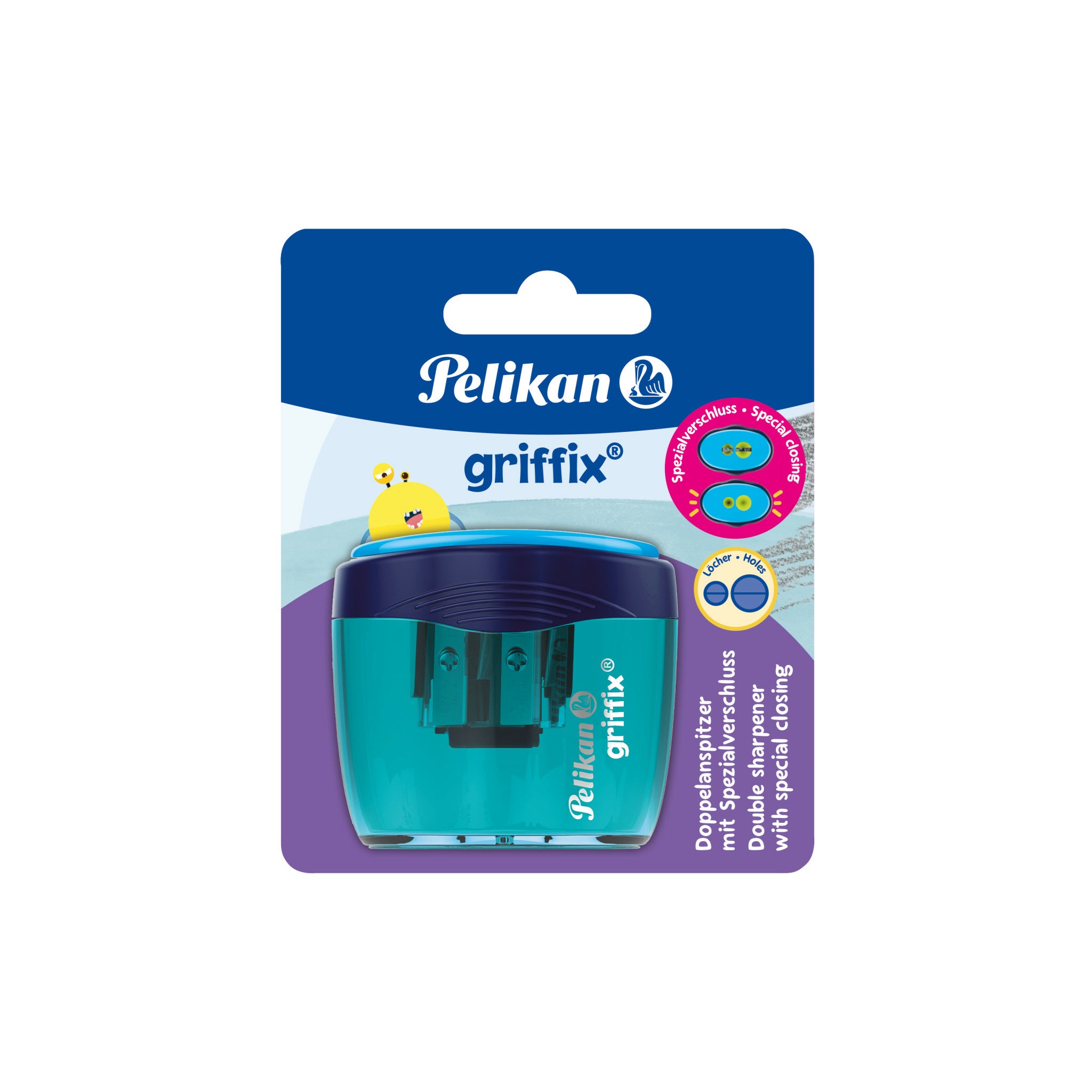 Pelikan Griffix 701266 Doppel-Spitzdose – Kunststoff – Blau