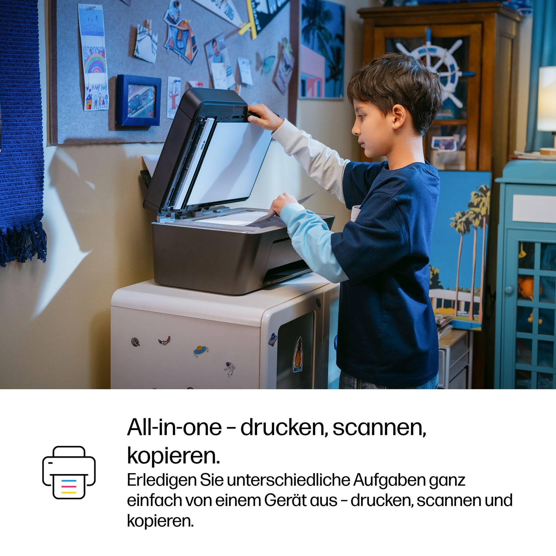 HP Deskjet 4320 Wireless – Farbtintenstrahl-Multifunktionsdrucker, A4, 3-in-1, Duplex, ADF, WLAN, AirPrint