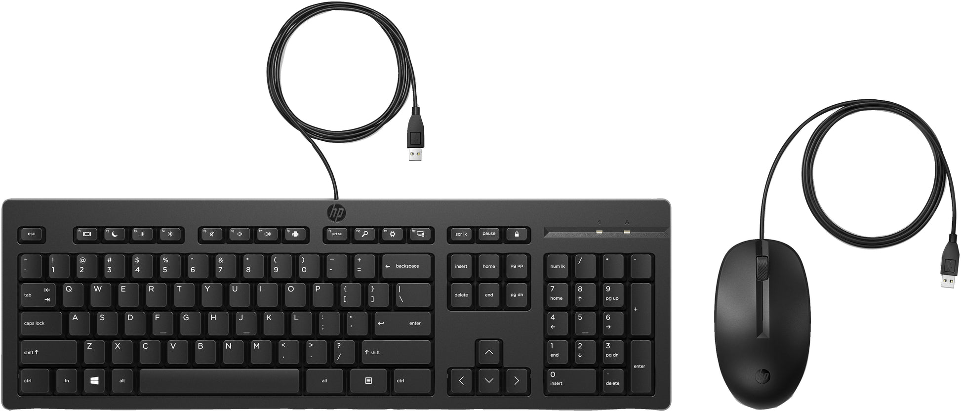HP 225 – Tastatur- und Maus-Set – kabelgebunden, USB – schwarz