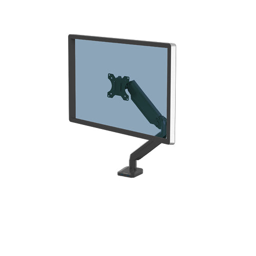Fellowes Platinum – Monitorarm, Single, bis 30", VESA 75 × 75 mm, 9 kg, drehbar, schwarz