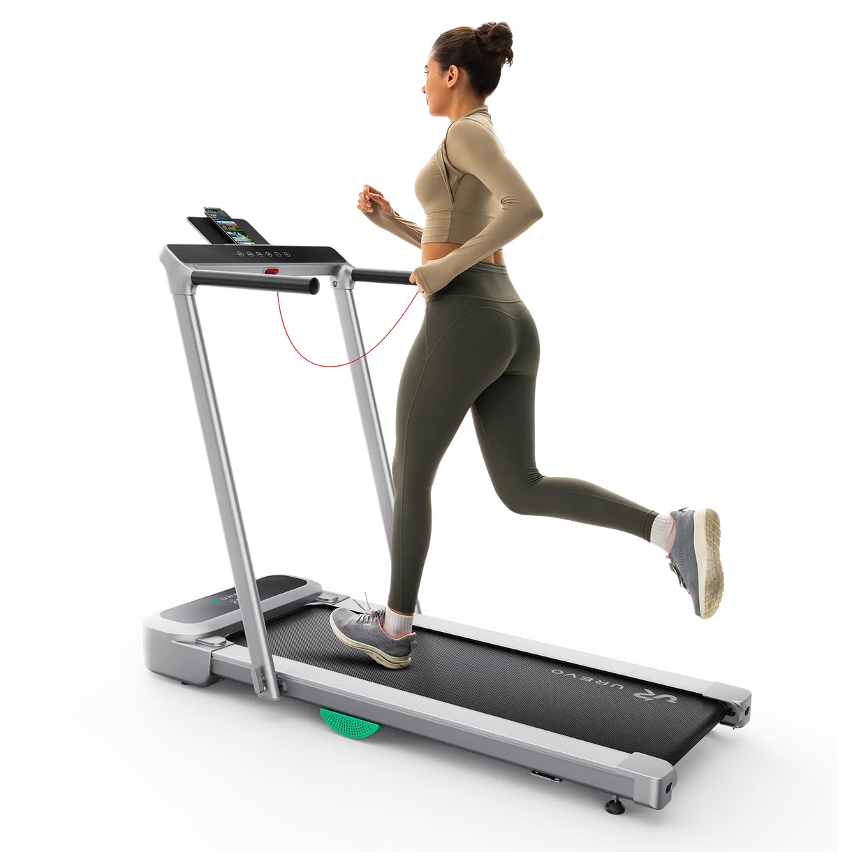 Urevo Laufband FoldiMix 5 Pro, 13 km/h, 120 kg – Silber