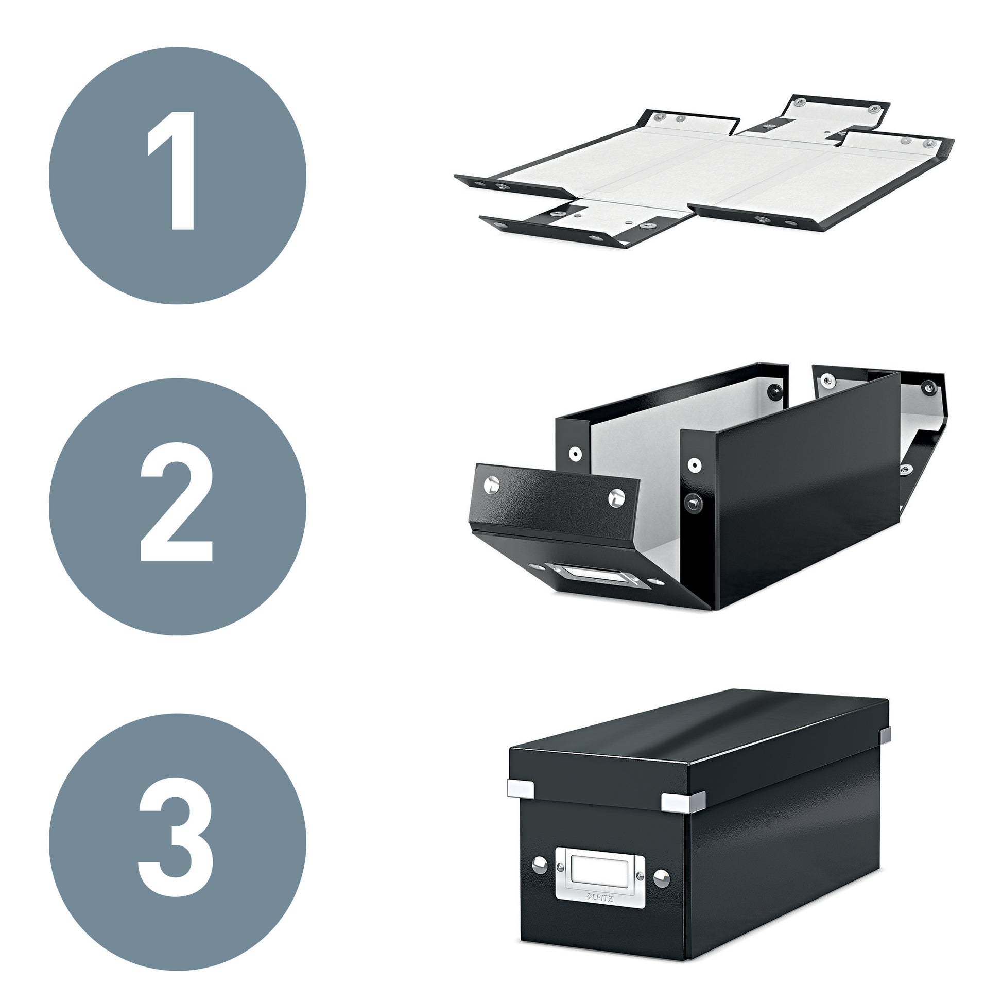 Leitz Click&Store WOW Aufbewahrungsbox B 369 × H 200 × T 482 mm – für A3, mit Tragegriff, stapelbar, grün