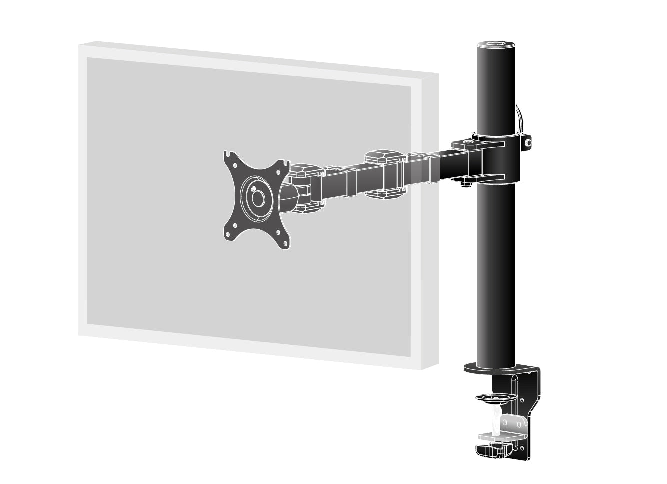 iiyama Monitorarm, Tischklemme – bis 30", VESA 100 × 100 mm, 10 kg
