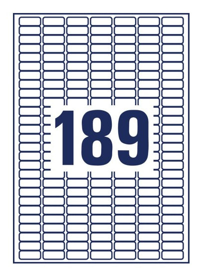 Avery L4731REV-65 – Etiketten A4 25 × 10 mm – Papier – wiederablösbar – 65 Blätter (12.285 Stk.)