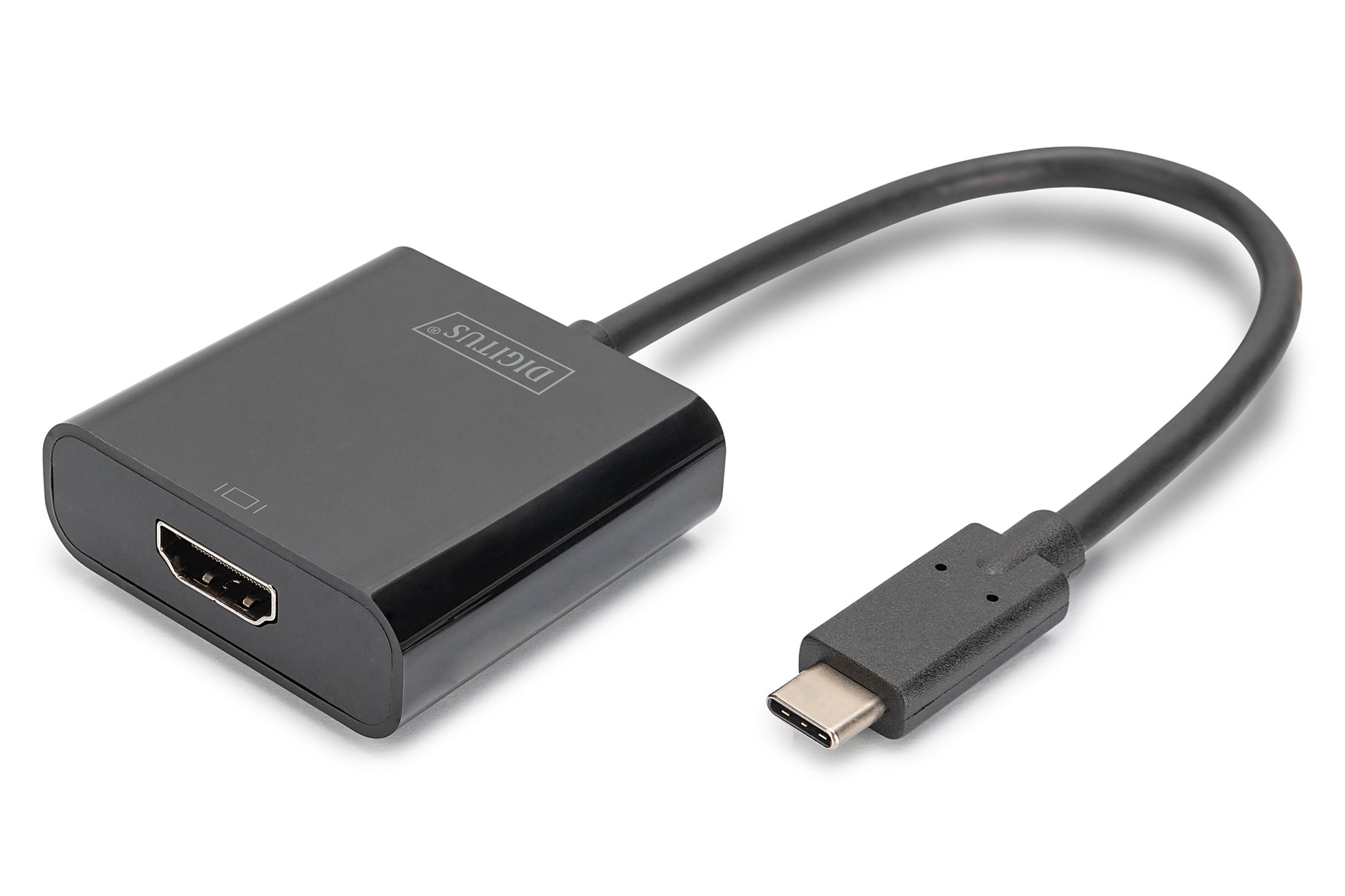 Digitus USB-C zu HDMI Adapter – 4K (3840 × 2160) @ 30 Hz, USB 3.2 Gen 1 (5 Gbit/s), Schwarz