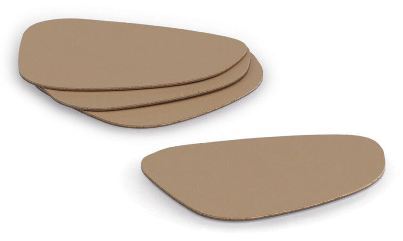 Zeller Present Glasuntersetzer – 4er Set, 10 × 12 × 0,8 cm, Kunststoff (PVC), Beige/Braun, für Gläser