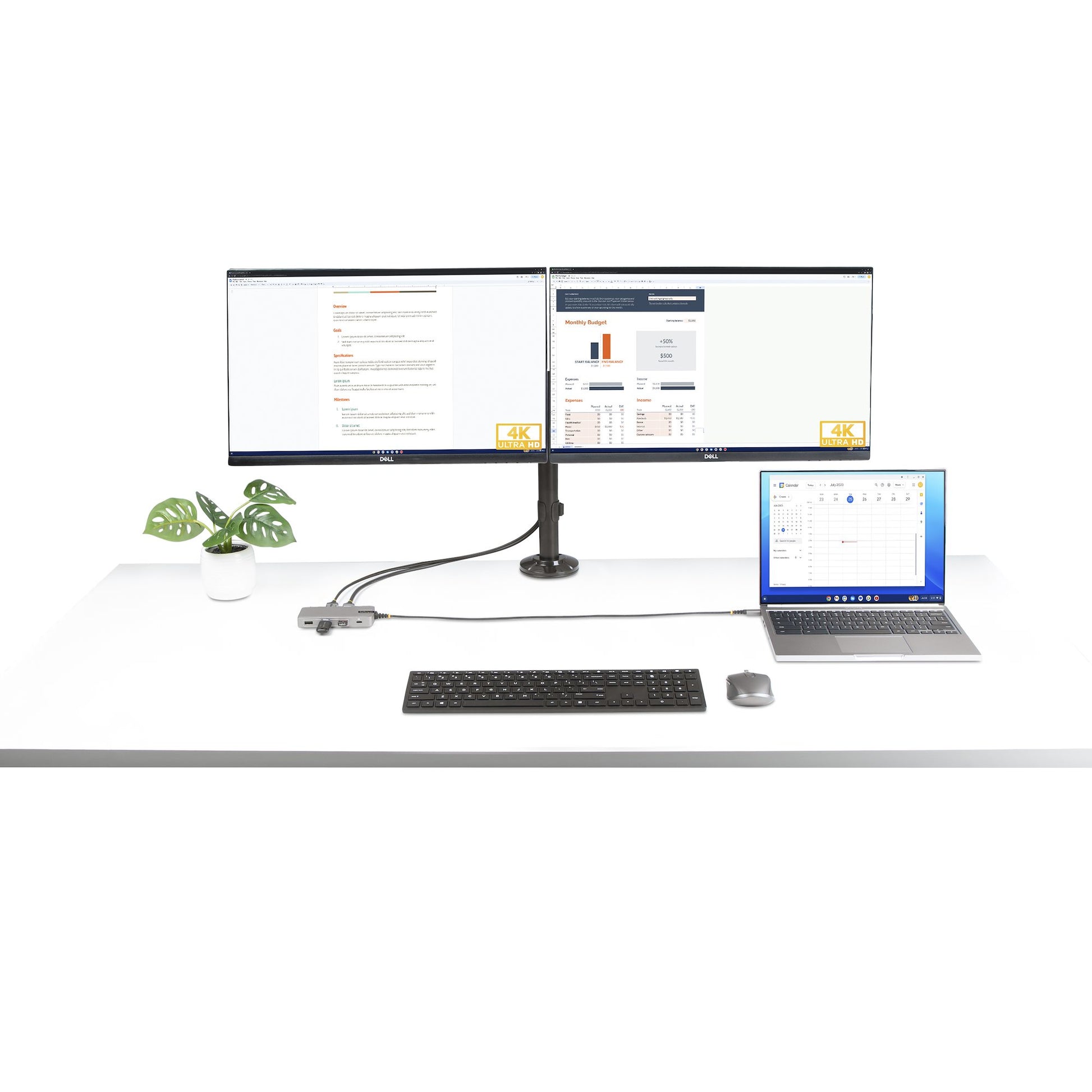 StarTech.com Multiport-Adapter – USB-C, 2× DP, 2× HDMI, 3× USB-A, 1× USB-C, 100 W PD, für Windows/ChromeOS