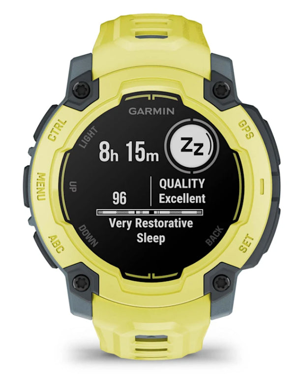 Garmin Instinct E 45 mm GPS – Polymer Limette, Sportarmband, Electric Lime, 100 m, für Android, iPhone