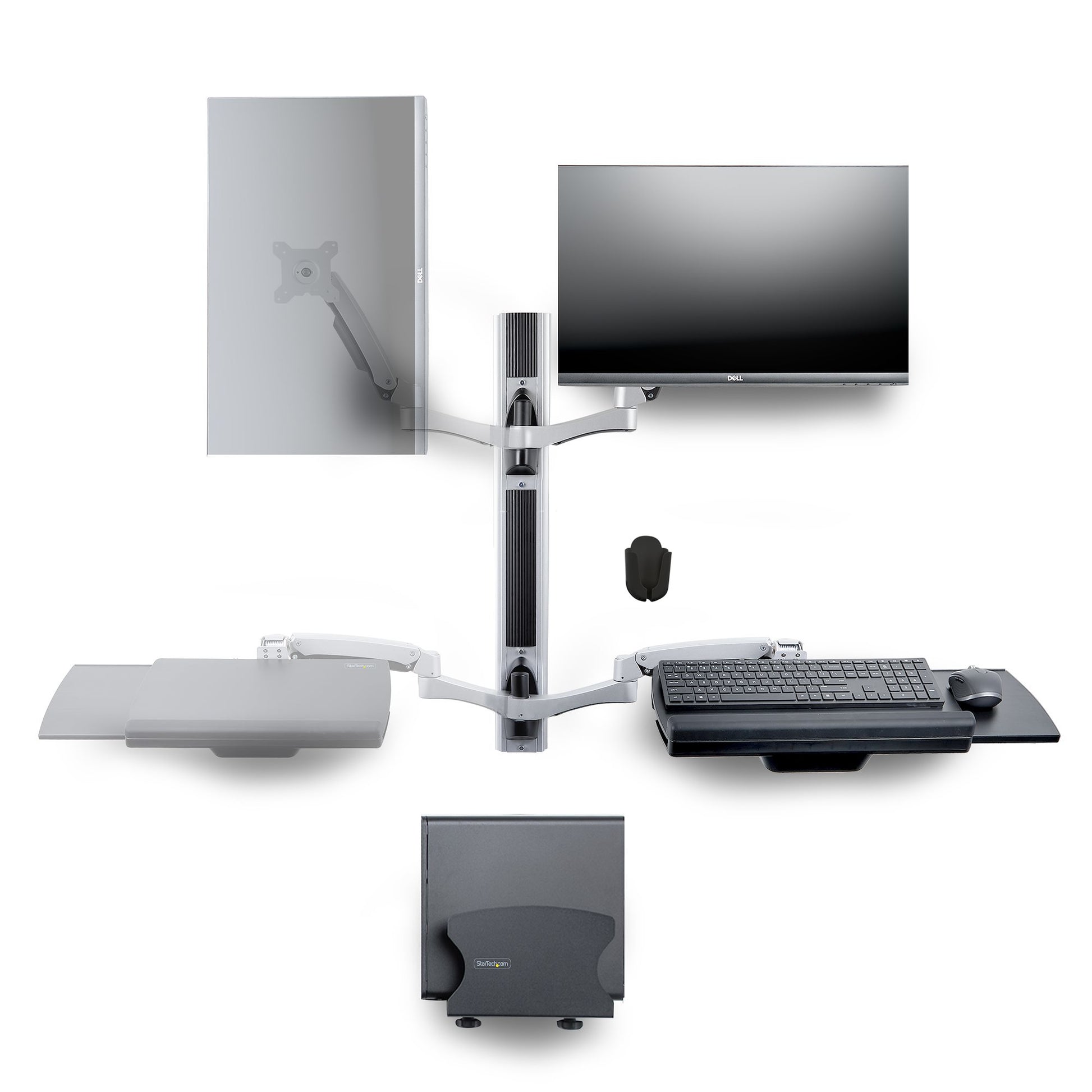 StarTech.com Monitor-Wandhalterung – 27–32" – VESA 75×75/100×100 mm – bis 10 kg – Tastaturarm – für Monitore