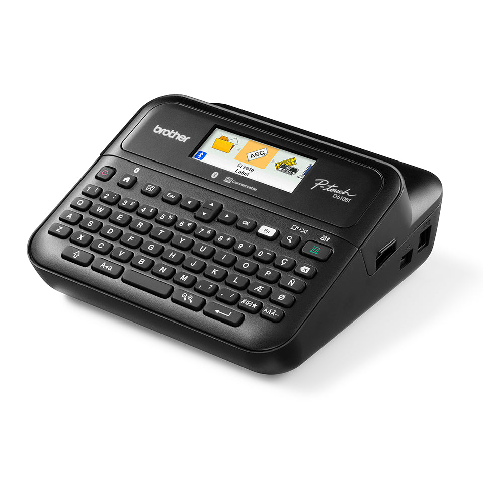 Brother PTD610BTVP – Beschriftungsgerät, für TZe-Bänder bis 24 mm, USB, Bluetooth, Auto-Cutter
