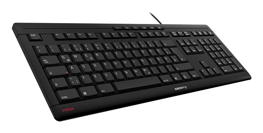CHERRY STREAM – Tastatur, kabelgebunden, PT-Layout (PT), Schwarz