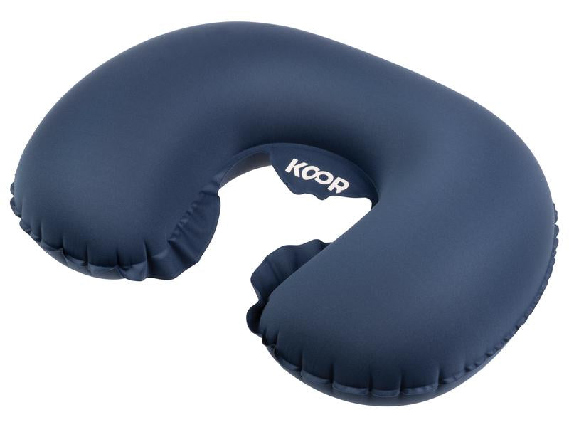 KOOR Reisekissen – aufblasbar, faltbar – 310×110×360 mm – Blau – Gummi
