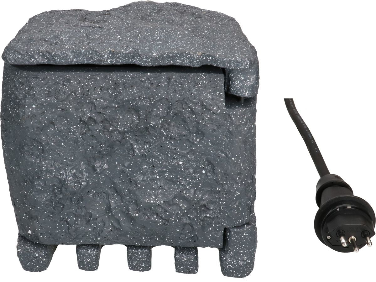 Max Hauri AG Max Hauri Gartenstromverteiler, 2×T13, IP55, 1,4 m, Zeitschaltuhr, Flip-Top-Deckel – Anthrazit
