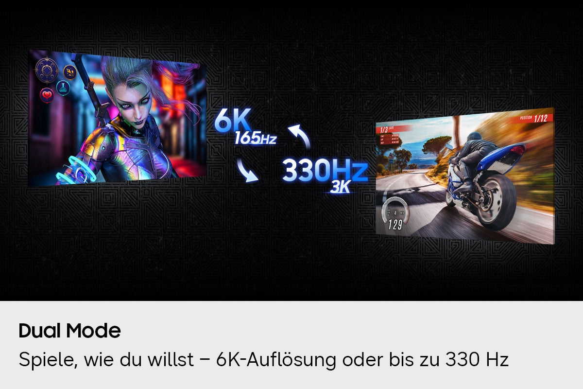 Samsung Odyssey G80HS – 32", 6144 × 3456, IPS, 330 Hz, HDR10+
