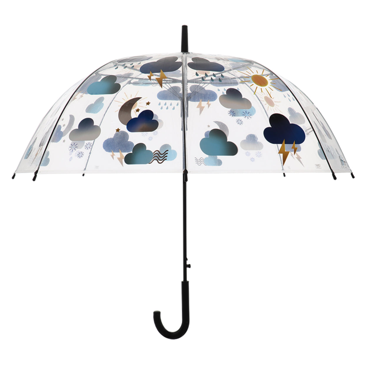 Esschert Design Stockschirm Wetter – Ø 89,4 cm, L 82,5 cm – transparent