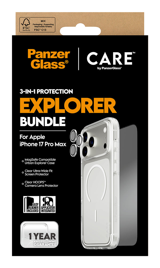 PanzerGlass Backcover – für Apple iPhone 17 Pro Max – transparent – MagSafe kompatibel