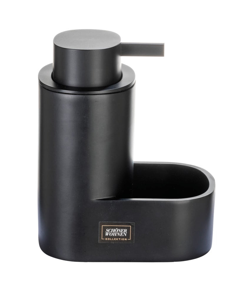 Wenko Shila Seifenspender – Kunststoff, Schwarz, 400 ml