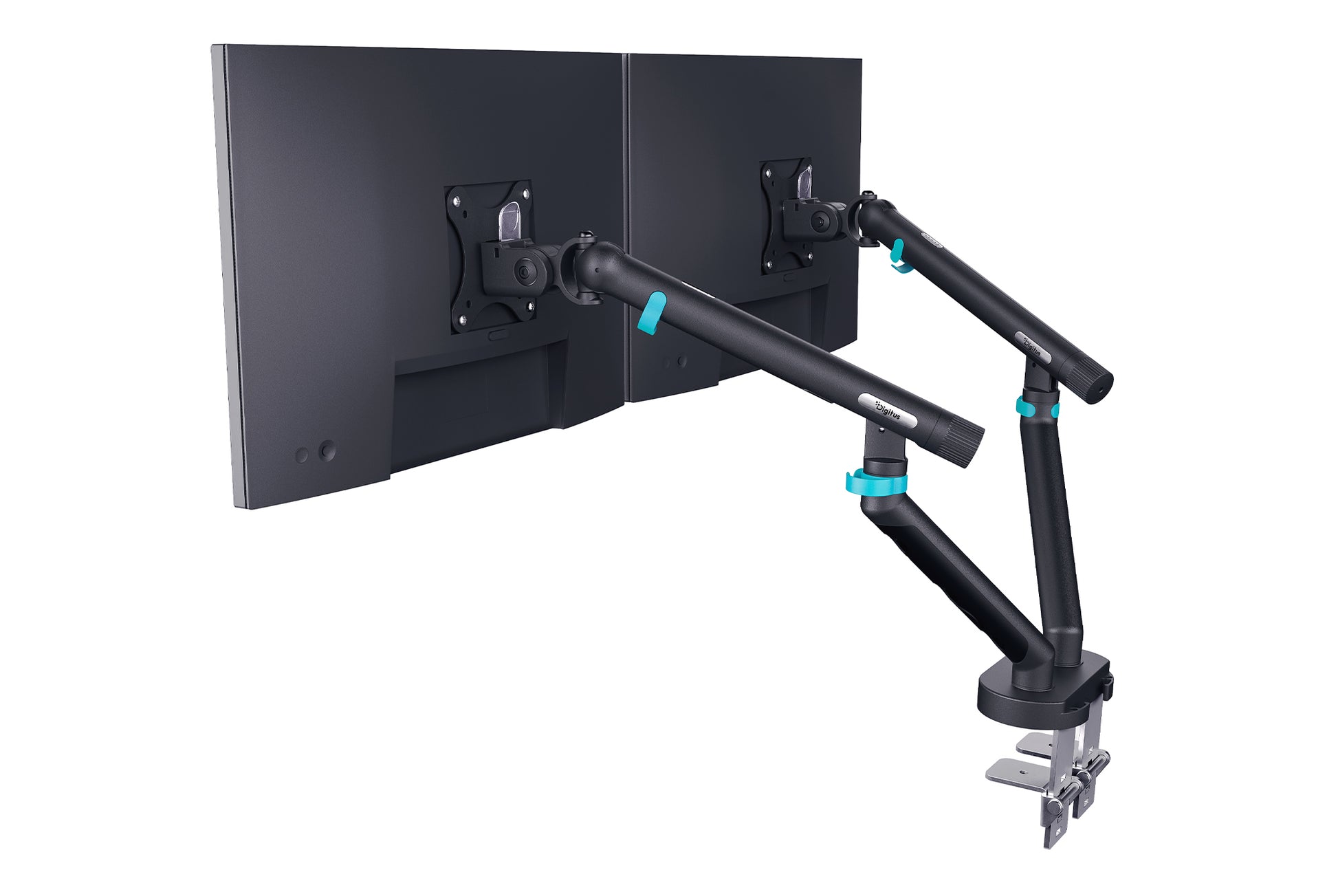 Digitus Dual Design – Monitorarm Tischhalterung – Klemme/Durchführung – 2 Monitore – bis 35"
