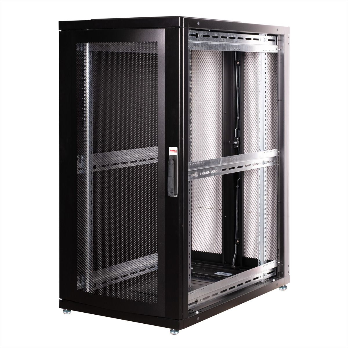 ROLINE Pro – 19" Netzwerkschrank 26U, IP20, abschliessbar, 600 × 1000 × 1260 mm, schwarz, Stahl