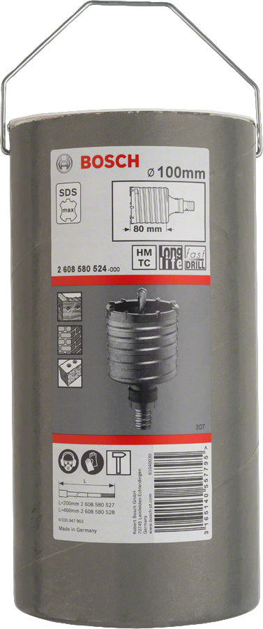Bosch Professional – Hohlbohrkrone, SDS max-9, 100 mm × 80 mm × 96 mm