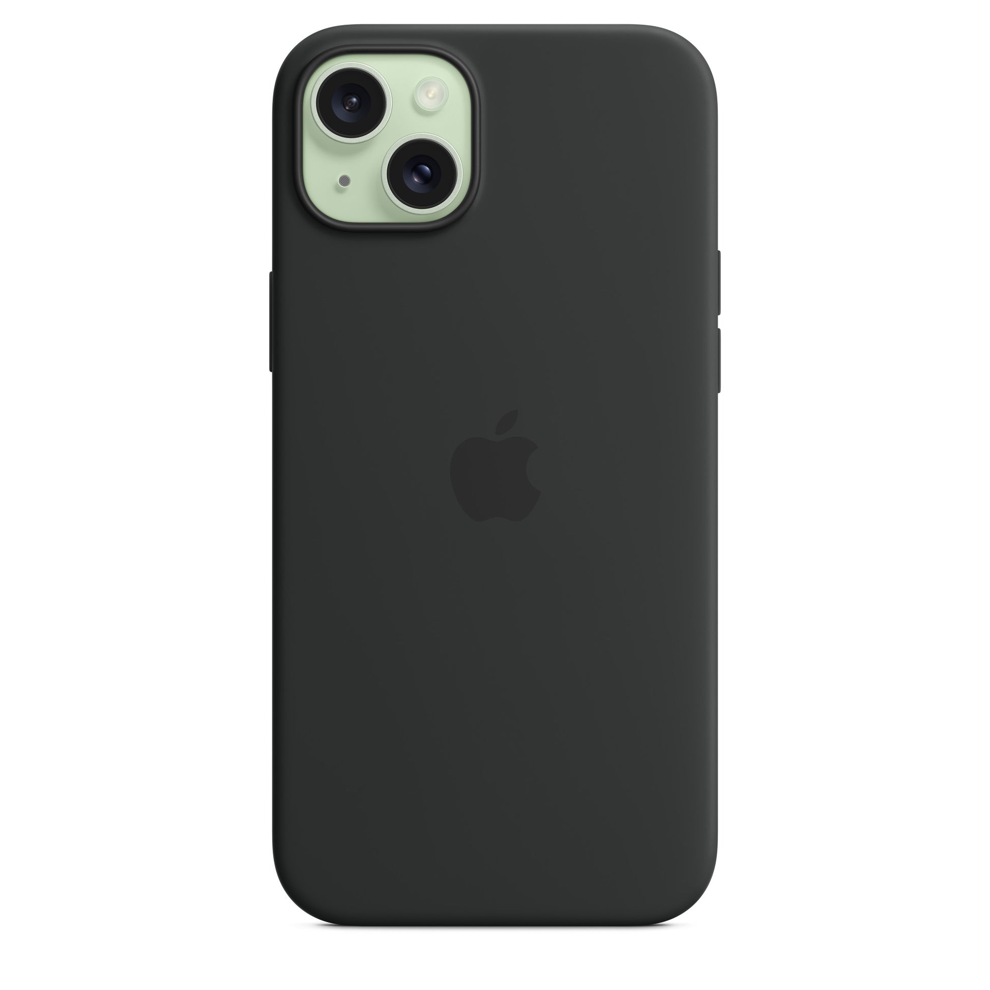 Apple Backcover – für Apple iPhone 15 Plus – schwarz – Silikon, MagSafe-kompatibel