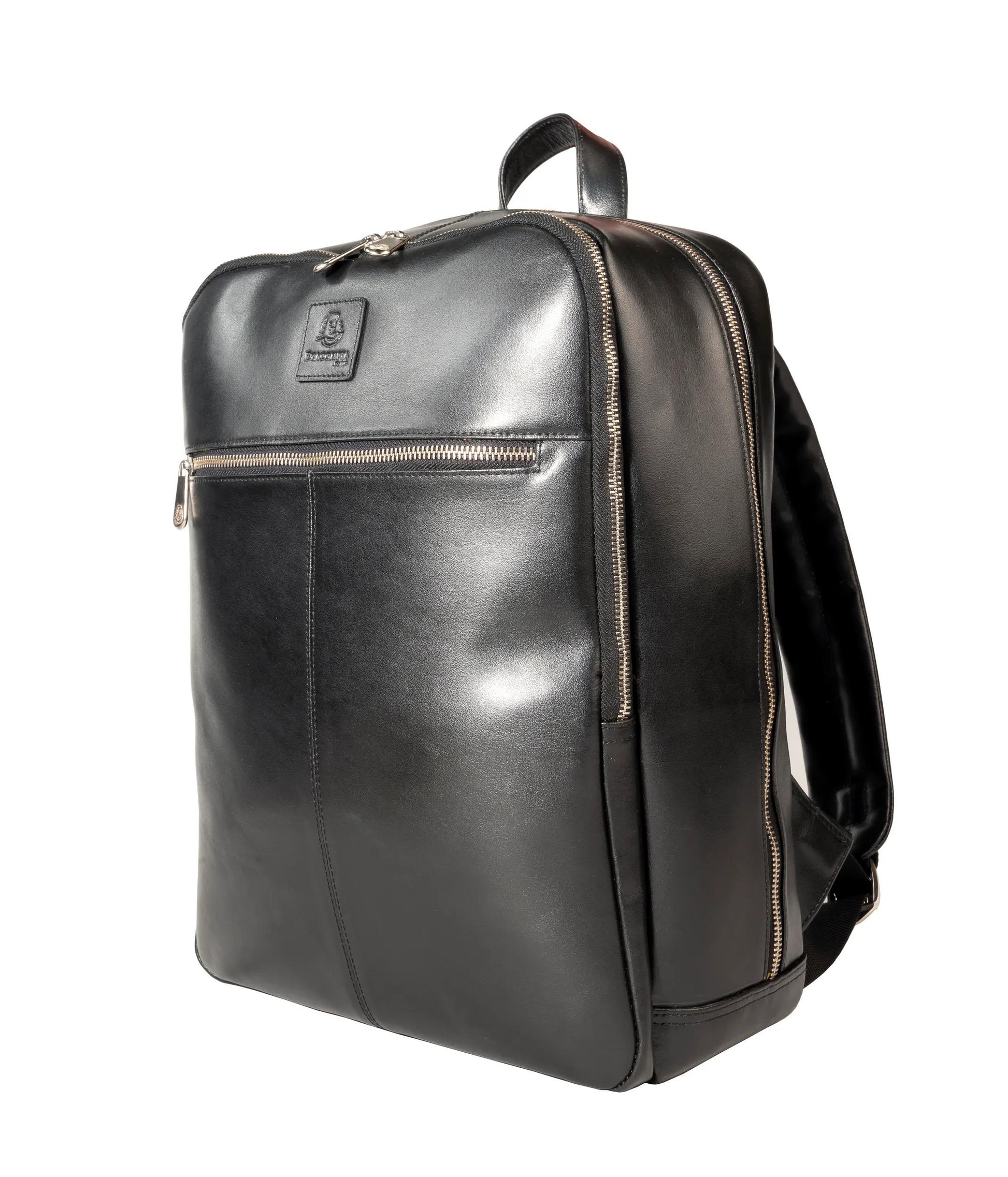 Exacompta Notebook-Rucksack bis 15,6" – Leder, wasserabweisend – Schwarz