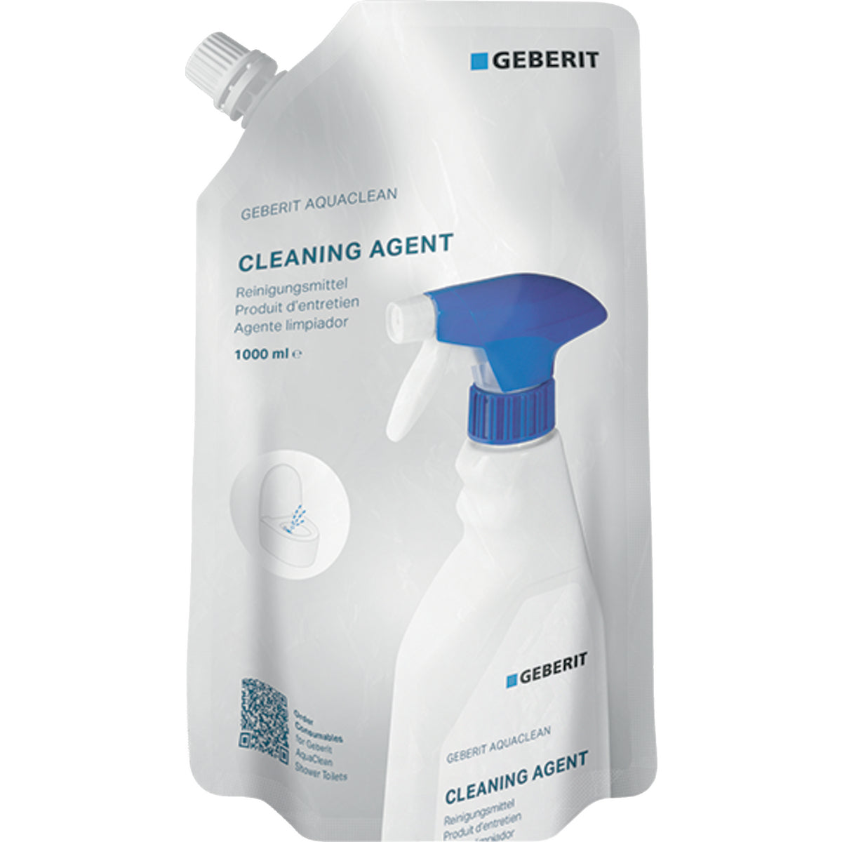 Geberit AquaClean WC-Reiniger für WC – Flüssigkeit, Flasche (Nachfüllpackung) – 1 l