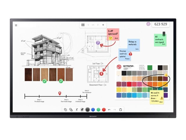 Sharp PN-LA752 – 75" Signage-Display – 4K UHD – LCD (IPS) – InGlass-Touch (20-Fach) – 60 Hz – 500 cd/m² – 24/7