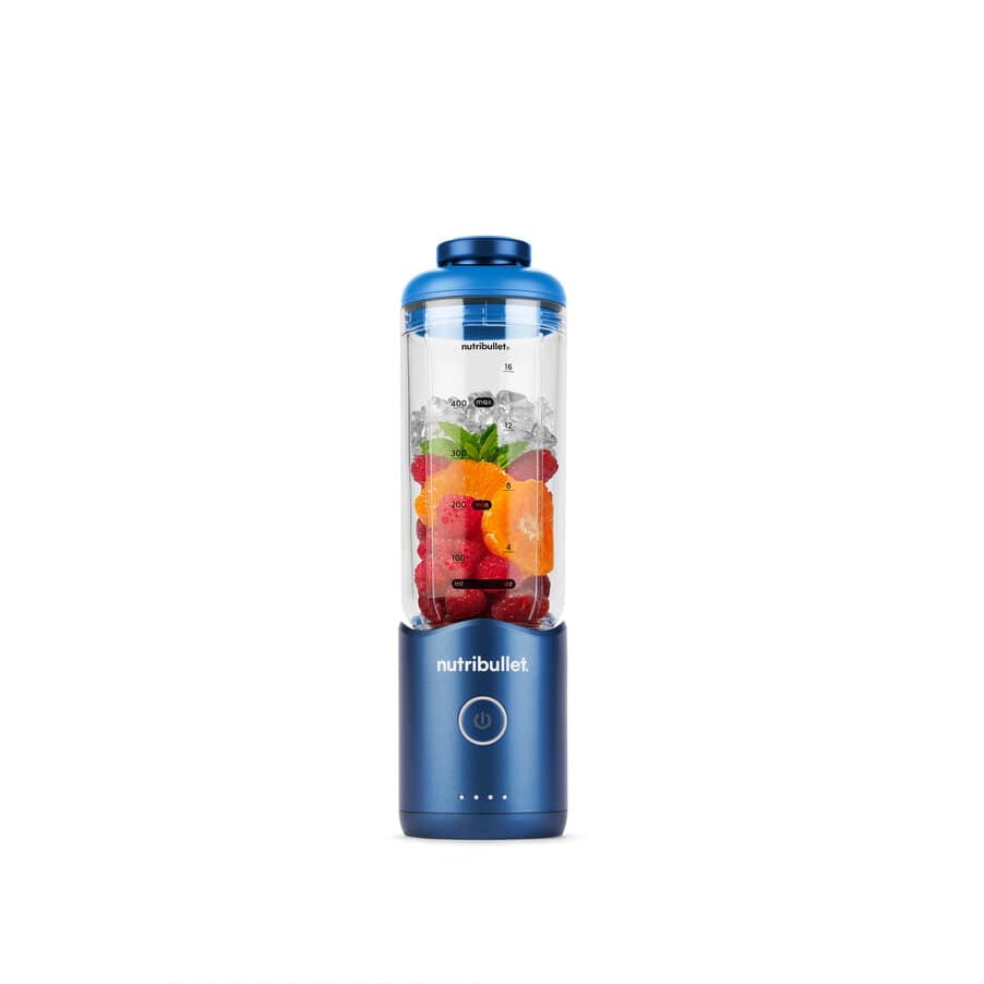 NutriBullet Smoothie-Mixer Flex Portable NBP013BL – 590 ml, 100 W, spülmaschinenfest – blau
