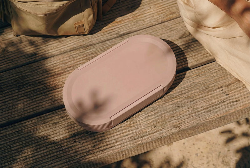 SIGG Lunchbox 1 l + 300 ml, 12,5 × 25 × 6 cm, Polypropylen (PP), rosa/beige, 2 Fächer