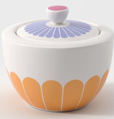 Villeroy & Boch Zuckerdose – 270 ml, Ø 9,9 cm, H 9,0 cm, Porzellan, Mehrfarbig, mit Deckel, spülmaschinenfest