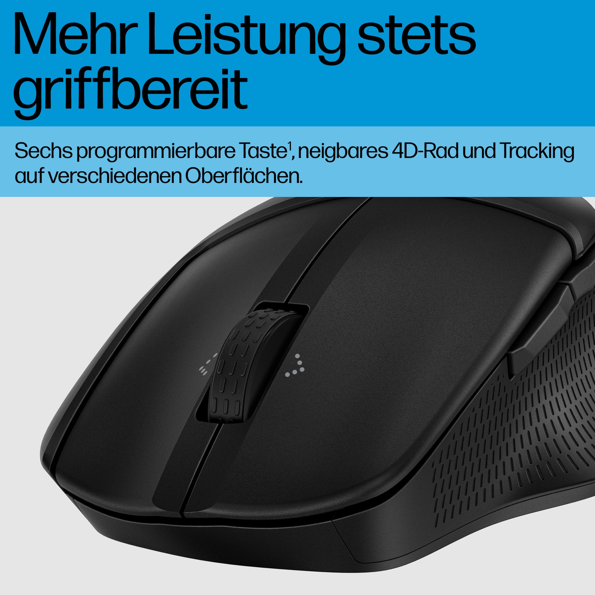 HP 685 Comfort Dual-Mode Maus – kabellos, für Rechtshänder, programmierbare Tasten, Silent-Tasten, schwarz