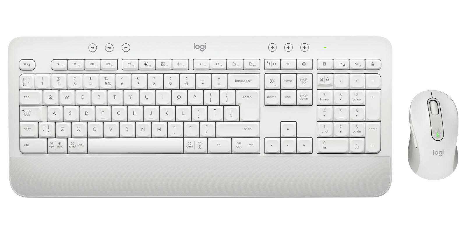Logitech Signature MK650 – Tastatur, kabellos (Bluetooth), US-Layout (EN), Weiss