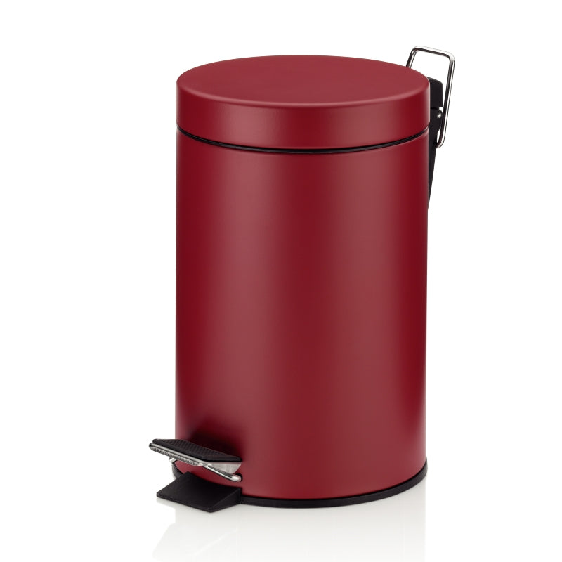 Kela Kosmetikeimer Monaco – 3 l – Metall, rund – Himbeerrot