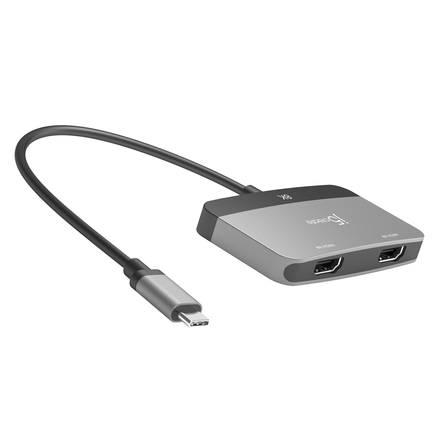 j5create JCA465-N Adapter USB-C zu 2× HDMI – 8K @ 60 Hz oder 2×4K @ 60 Hz, für USB-C mit DP Alt Mode