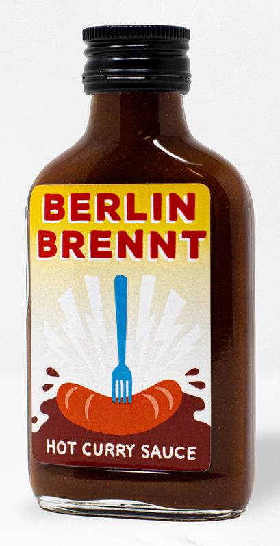 Crazy Bastard Sauce Chilisauce Berlin Brennt (Hot Curry, scharf) – 100 ml
