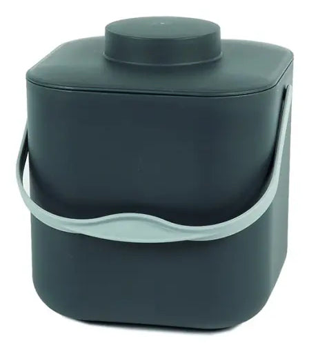 Stöckli Komposteimer POT – 5 l – Recycling-Kunststoff, rund – Anthrazit