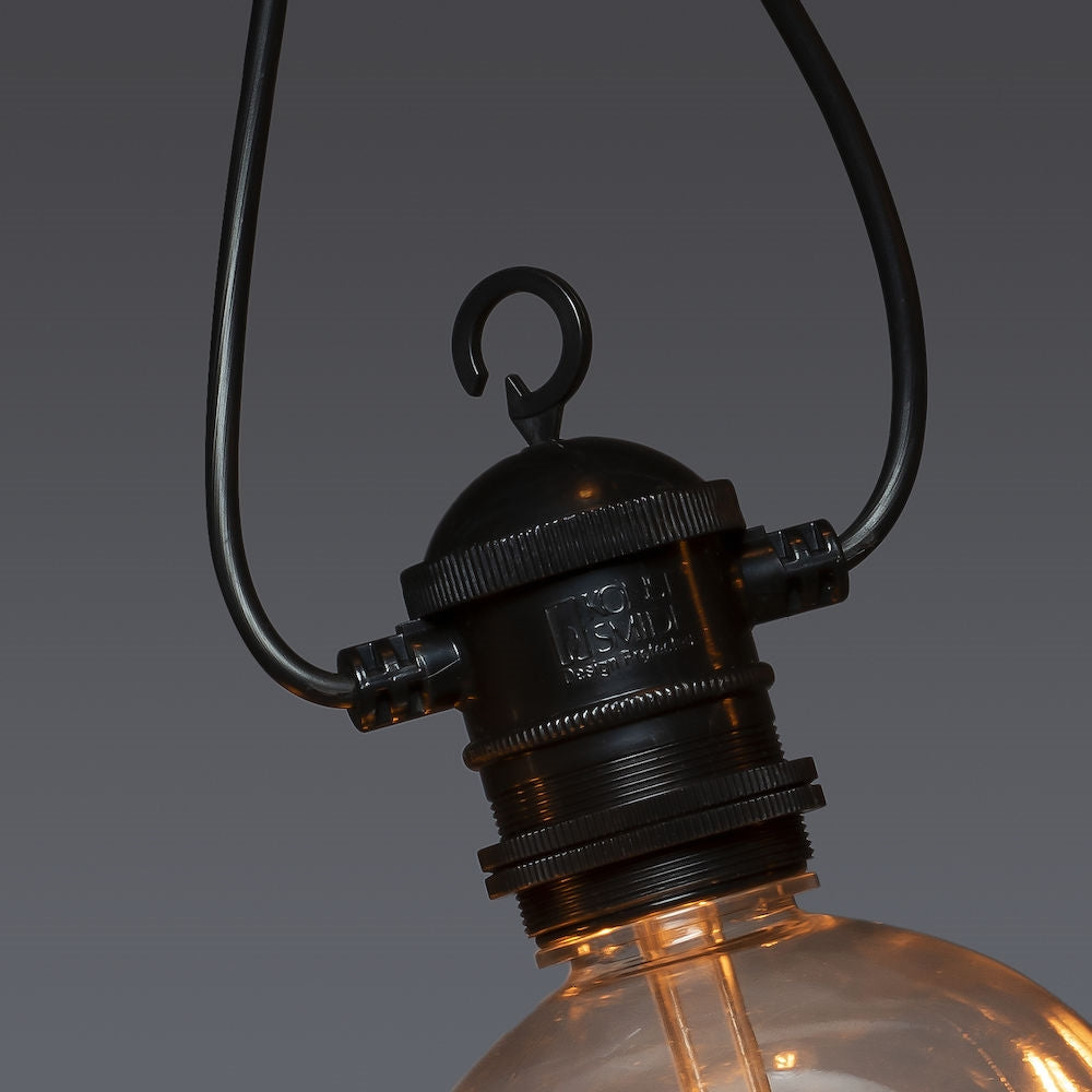 Konstsmide Lichterkette – 14,5 m – 46 lm, 7 W – Bernstein, 1800 K – IP44 – Solarbetrieb – Schwarz, Kunststoff