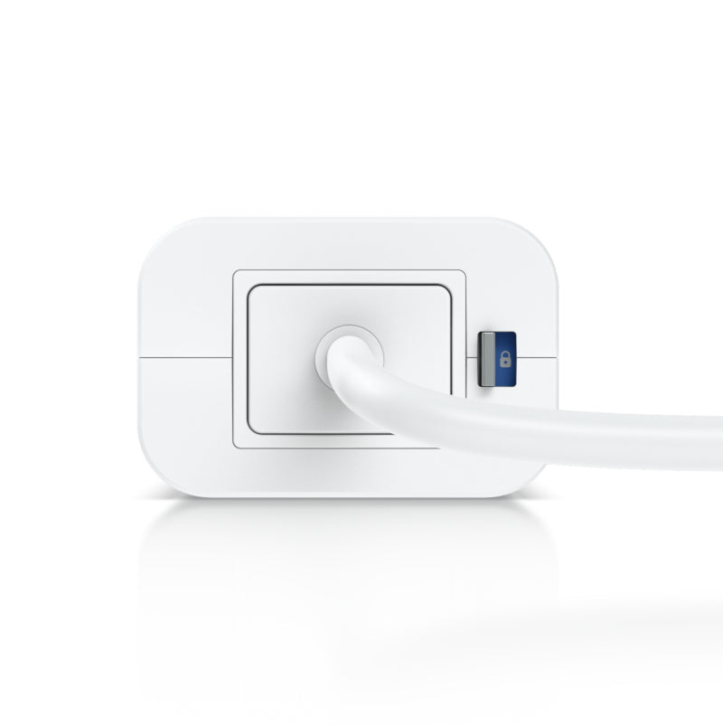 Ubiquiti PoE-Injektor 30 W – 10 Gigabit Ethernet, RJ-45×1, USB-C×1 – 48 V PoE – Wandmontage – Weiss