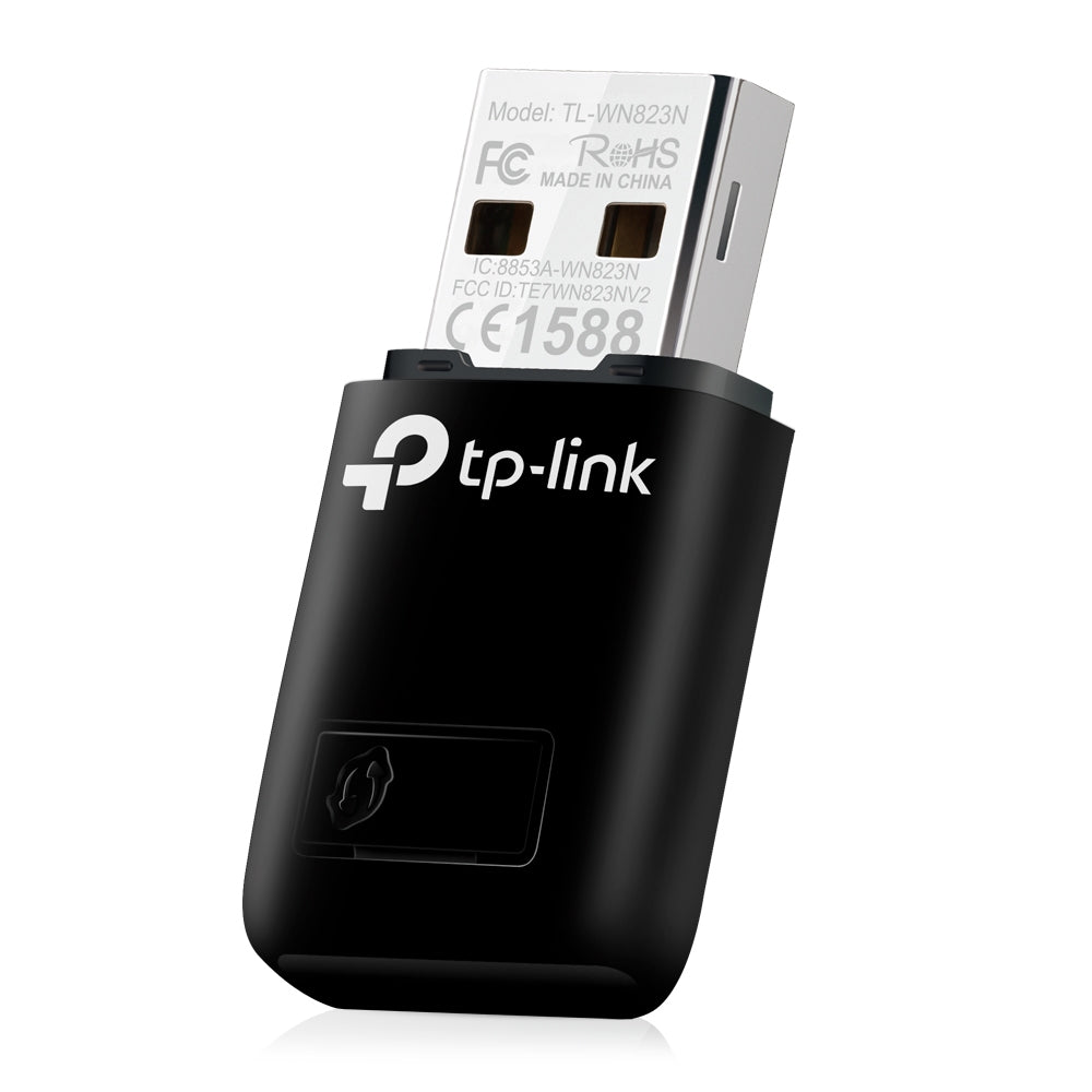 TP-Link TL-WN823N USB-WLAN-Adapter – Wi-Fi 4 (802.11n), bis 300 Mbit/s, 2,4 GHz – USB – Schwarz
