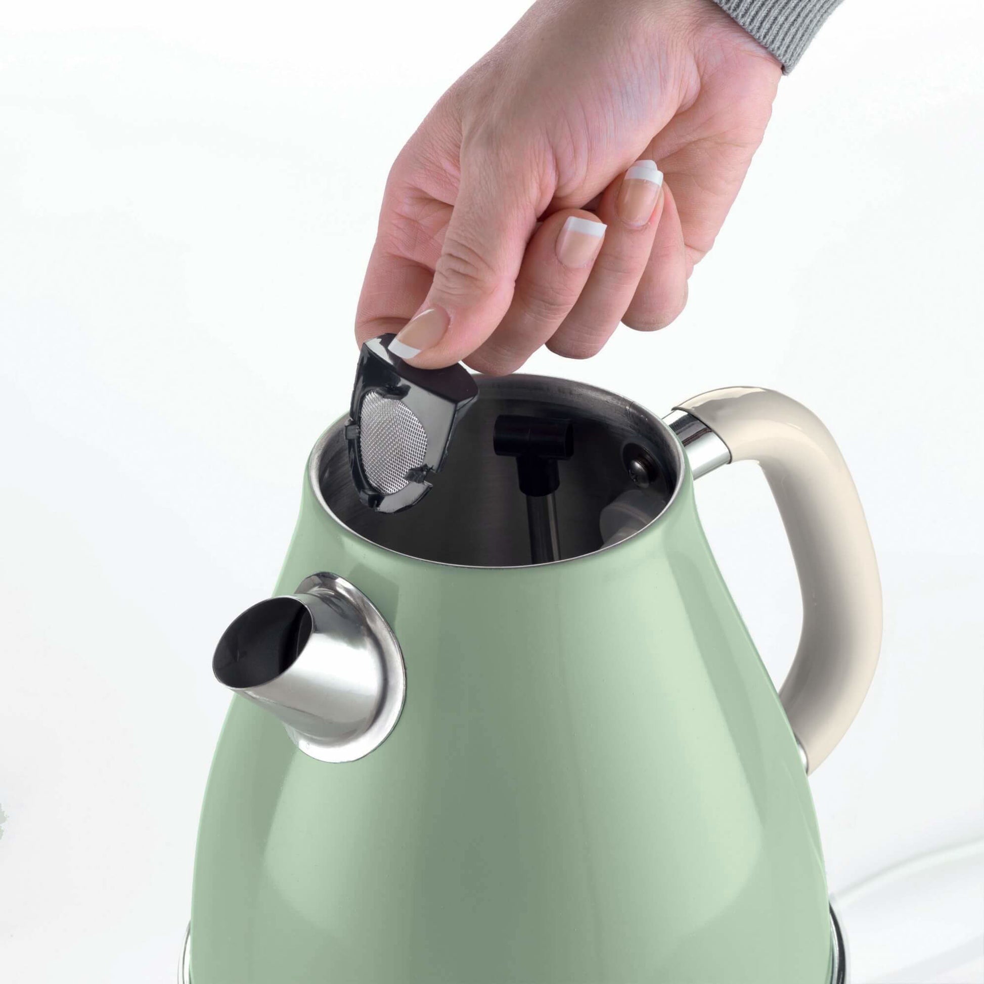 Ariete Wasserkocher – 1,7 l, Edelstahl, Grün, 2869/04
