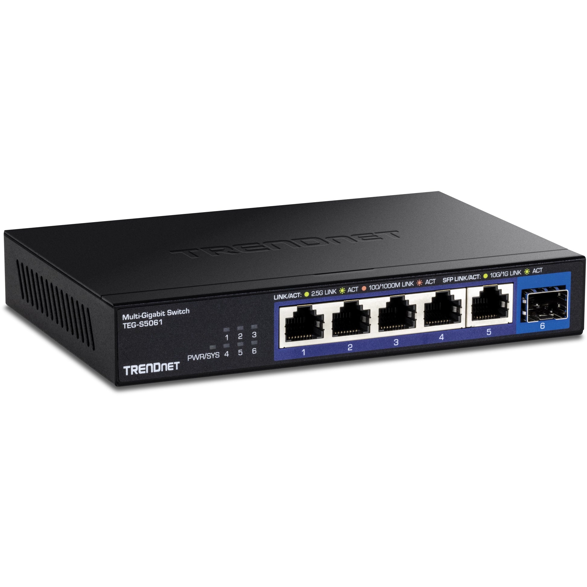 TRENDnet TEG-S5061 – Unmanaged Switch – 5× 2,5G, 1× SFP+, Desktop
